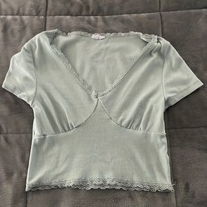 Light Green Crop Top